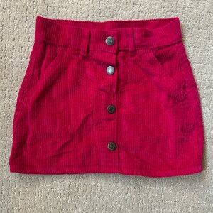 Old Navy girls corduroy hot pink skirt size small 6/7